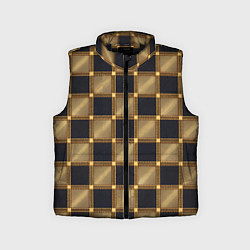 Детский жилет Узор в шахматную клетку из квадратов