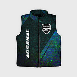 Детский жилет Arsenal glitch blue, цвет: 3D-черный