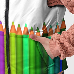 Детский жилет Разноцветные карандаши художественные, цвет: 3D-черный — фото 2