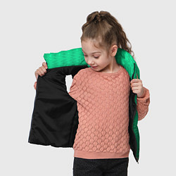 Детский жилет Зелёный абстрактный градиент, цвет: 3D-черный — фото 2
