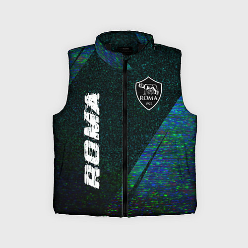 Детский жилет Roma glitch blue / 3D-Черный – фото 1