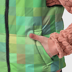 Детский жилет Пиксели в зеленом, цвет: 3D-светло-серый — фото 2