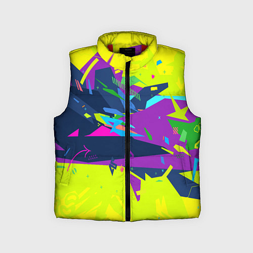 Детский жилет В стиле киберпанка / 3D-Красный – фото 1