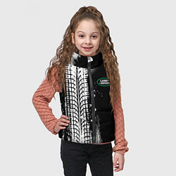 Детский жилет Ленд Ровер - следы от шин, цвет: 3D-черный — фото 2