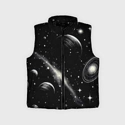 Детский жилет Бескрайний космос - нейросеть, цвет: 3D-черный