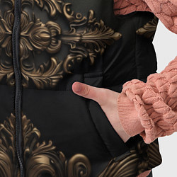 Детский жилет Объемные темные золотые узоры, цвет: 3D-красный — фото 2