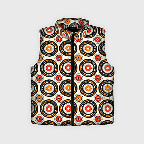 Детский жилет Африканские узоры круг / 3D-Красный – фото 1