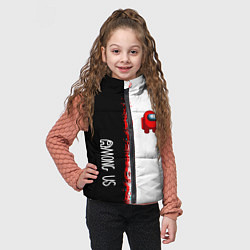 Детский жилет Among us предатель, цвет: 3D-черный — фото 2