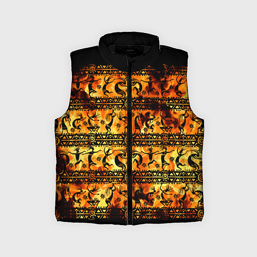 Детский жилет Кокопелли - танцы в огне / 3D-Черный – фото 1