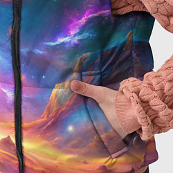 Детский жилет Космический пейзаж яркий с галактиками, цвет: 3D-черный — фото 2