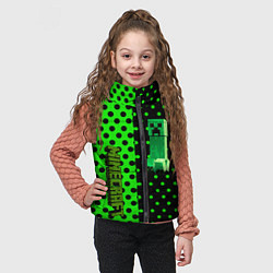Детский жилет Minecraft creeper pattern, цвет: 3D-светло-серый — фото 2