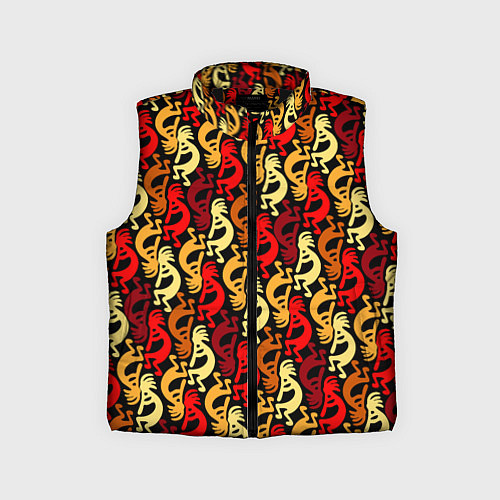 Детский жилет Кокопелли - паттерн / 3D-Черный – фото 1