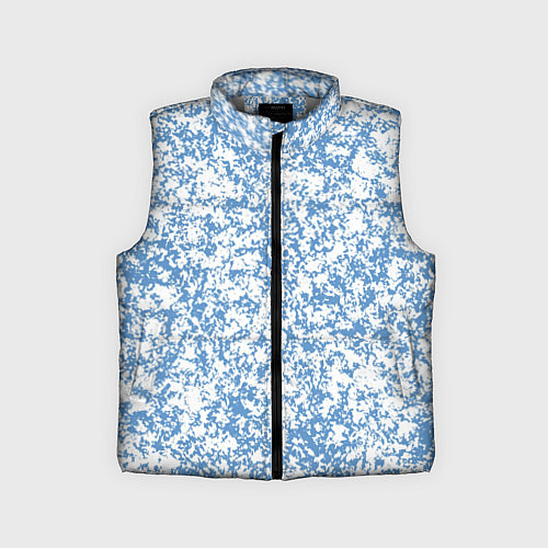 Детский жилет Пёстрый бело-голубой / 3D-Светло-серый – фото 1