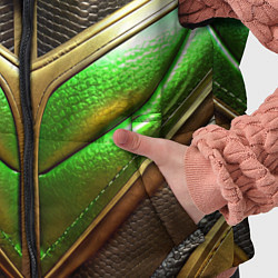 Детский жилет Футуристичная объемная текстура из кожи, цвет: 3D-черный — фото 2