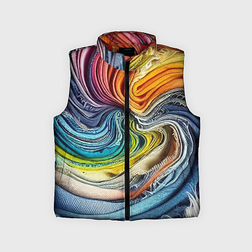 Детский жилет Красочная джинсовая воронка / 3D-Красный – фото 1