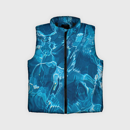 Детский жилет Текстура океана / 3D-Черный – фото 1