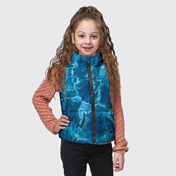 Детский жилет Текстура океана, цвет: 3D-черный — фото 2