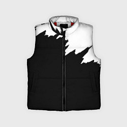 Детский жилет Просто краска черно белая, цвет: 3D-красный