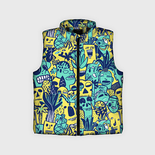 Детский жилет Монстры тропические / 3D-Черный – фото 1