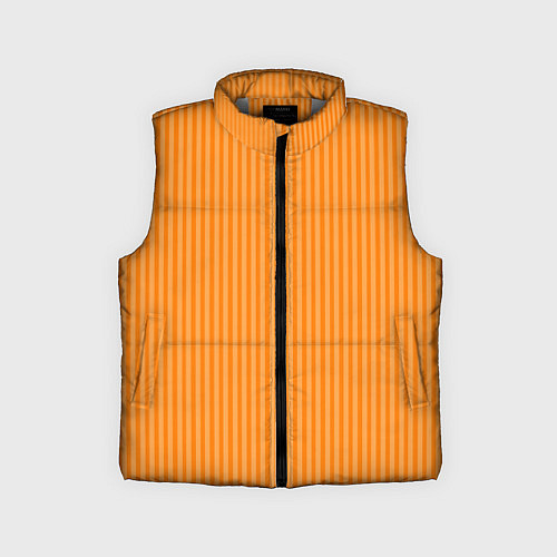 Детский жилет Оранжевый в тонкую полоску / 3D-Светло-серый – фото 1