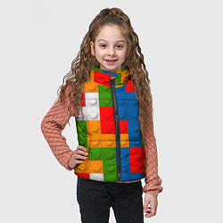 Детский жилет Блоки цветового конструктора, цвет: 3D-черный — фото 2