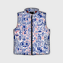 Детский жилет Рожицы с узорами, цвет: 3D-красный