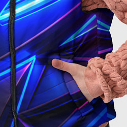 Детский жилет Яркие неоновые геометрические линии, цвет: 3D-светло-серый — фото 2