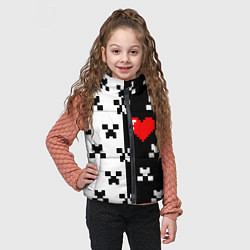 Детский жилет Minecraft pattern love, цвет: 3D-черный — фото 2
