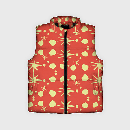 Детский жилет Лимонные пятна на красном цвете Фиеста / 3D-Черный – фото 1