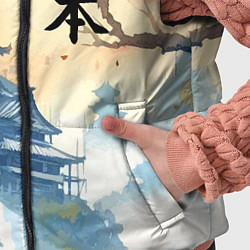 Детский жилет Japanese landscape - watercolor, цвет: 3D-красный — фото 2