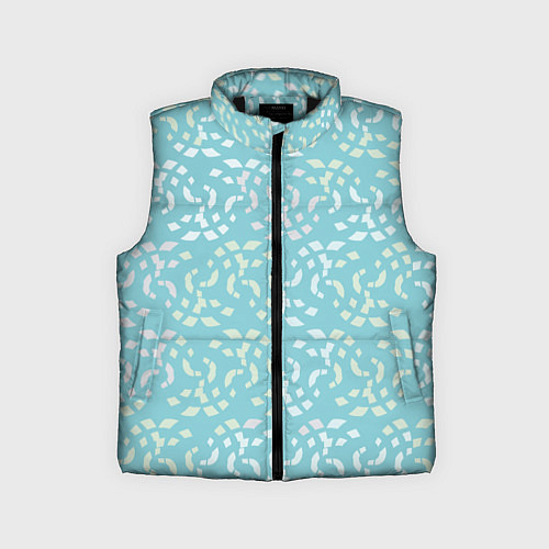 Детский жилет Мозаика на голубом / 3D-Черный – фото 1