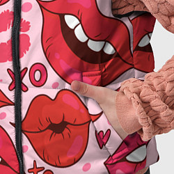 Детский жилет Губы ХО паттерн, цвет: 3D-черный — фото 2