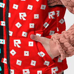 Детский жилет Roblox glitch pattern, цвет: 3D-черный — фото 2