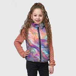 Детский жилет Перламутровый голографический градиент, цвет: 3D-светло-серый — фото 2