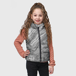 Детский жилет Текстура дерева - абстракция, цвет: 3D-красный — фото 2