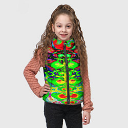 Детский жилет Оптический фрактал кислота, цвет: 3D-черный — фото 2