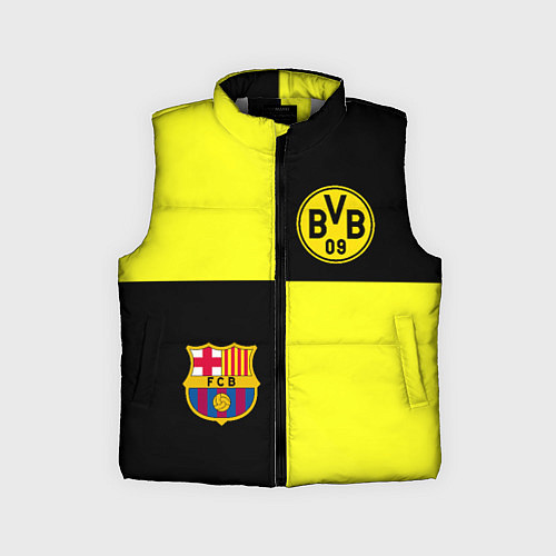 Детский жилет Barcelona x Borussia / 3D-Светло-серый – фото 1