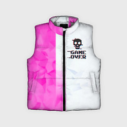 Детский жилет Game over pink abstraction