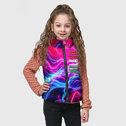 Детский жилет Milano - neon abstraction, цвет: 3D-светло-серый — фото 2