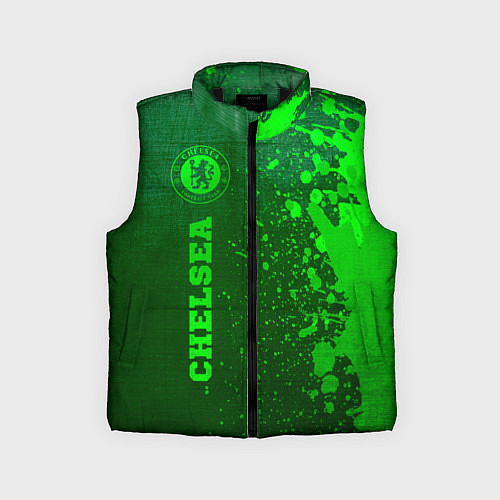 Детский жилет Chelsea - green gradient по-вертикали / 3D-Черный – фото 1