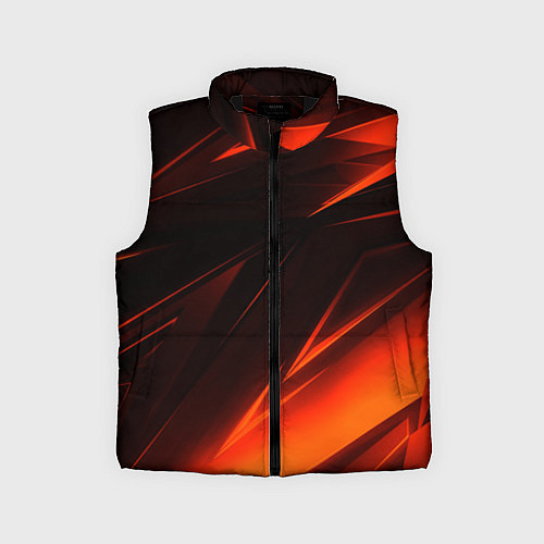 Детский жилет Geometry orange stripes / 3D-Черный – фото 1