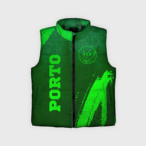 Детский жилет Porto - green gradient вертикально / 3D-Черный – фото 1