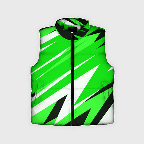 Детский жилет Geometry stripes green / 3D-Черный – фото 1
