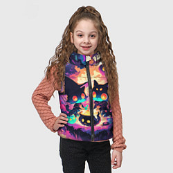 Детский жилет 2 котика ведьмы, цвет: 3D-светло-серый — фото 2