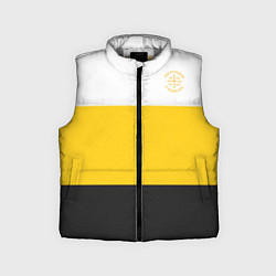 Детский жилет Мы русские с нами Бог НИКА желтая патриоты, цвет: 3D-светло-серый