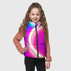 Детский жилет Неоновый свет текстура, цвет: 3D-светло-серый — фото 2
