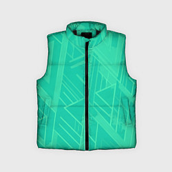 Детский жилет Мятный зелёный однотонный геометричный