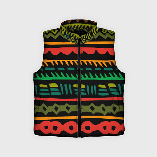 Детский жилет Этнический орнамент на черном / 3D-Черный – фото 1