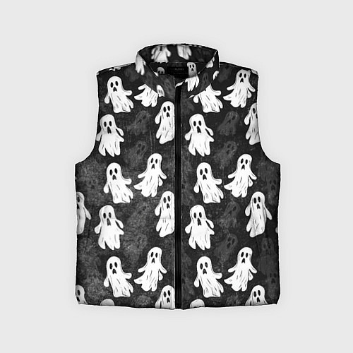 Детский жилет Паттерн с призраками / 3D-Черный – фото 1