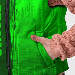 Детский жилет Leeds United - green gradient по-вертикали, цвет: 3D-черный — фото 2